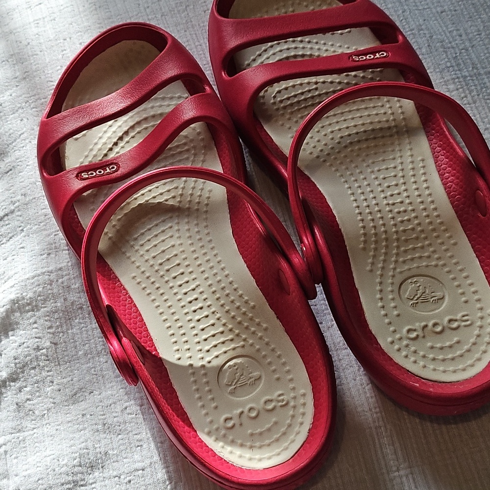 Crocs Hot Pink Cleo ii Size 7 - Picture 5 of 5